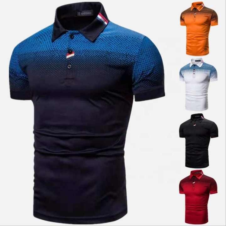 New fashion men's polo shirt summer popular short sleeve polo shirts plus size printed men's business shirts men's clothing